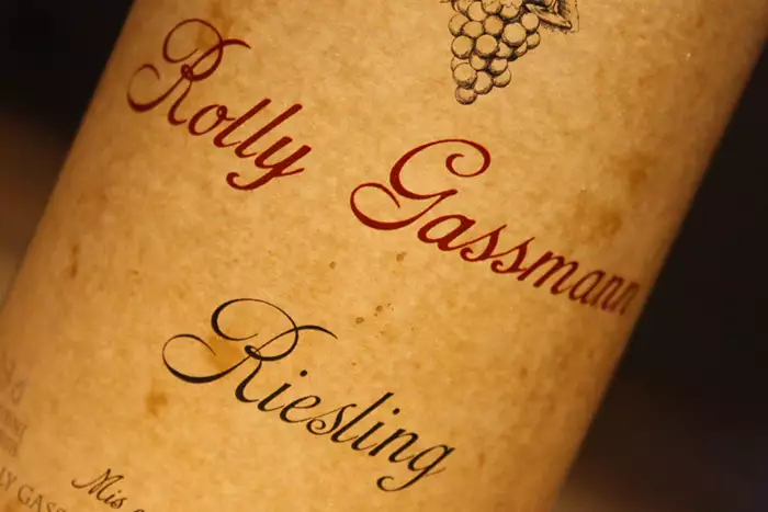Etiket af Riesling Rolly Gassmann 2020